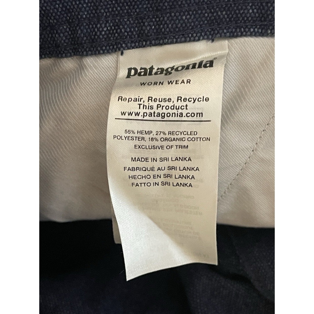 Patagonia Iron Forge Hemp Canvas 5-Pocket Pants Stone Blue Mens 40X34 Tall - Picture 8 of 8